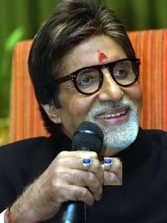Amitabh Bachchan wearing Blue Sapphire Ring